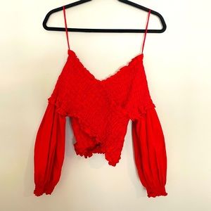 Zara Off-Shoulder Crop Top